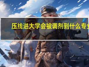 压线进大学会被调剂到什么专业