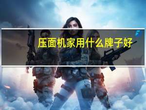 压面机家用什么牌子好