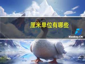 厘米单位有哪些
