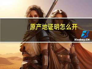 原产地证明怎么开（如何办理原产地证）