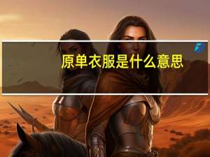 原单衣服是什么意思