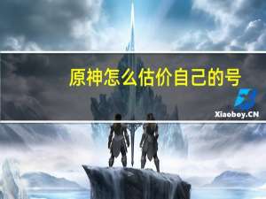 原神怎么估价自己的号