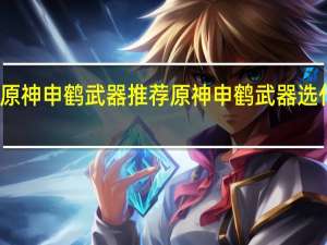 原神申鹤武器推荐 原神申鹤武器选什么好