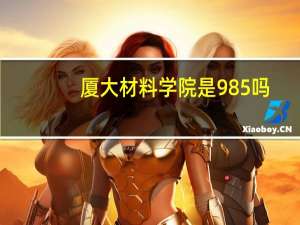 厦大材料学院是985吗