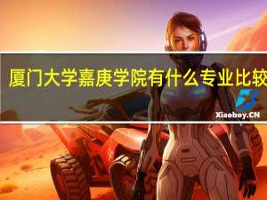 厦门大学嘉庚学院有什么专业比较热门