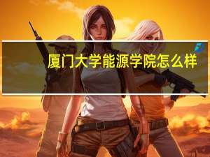 厦门大学能源学院怎么样