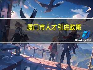 厦门市人才引进政策