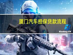 厦门汽车担保贷款流程