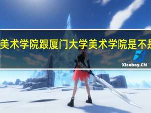 厦门美术学院跟厦门大学美术学院是不是一个学校