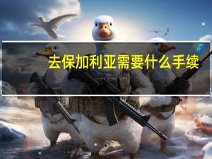 去保加利亚需要什么手续