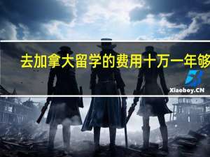 去加拿大留学的费用十万一年够吗