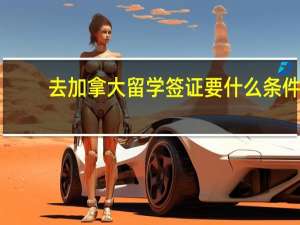 去加拿大留学签证要什么条件