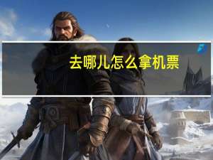 去哪儿怎么拿机票