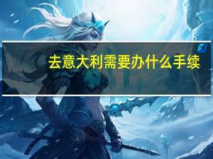 去意大利需要办什么手续