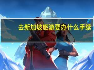 去新加坡旅游要办什么手续