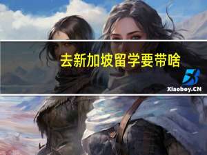 去新加坡留学要带啥