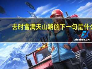 去时雪满天山路的下一句是什么