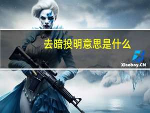 去暗投明意思是什么