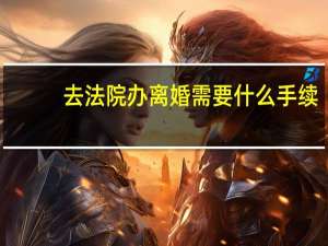 去法院办离婚需要什么手续