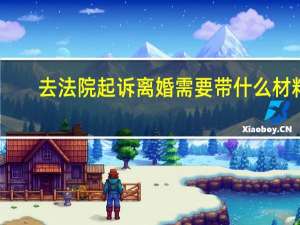 去法院起诉离婚需要带什么材料