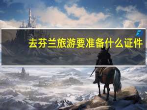 去芬兰旅游要准备什么证件