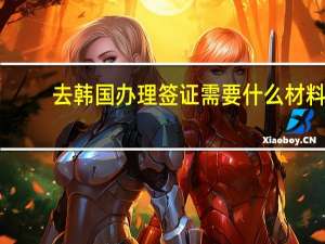 去韩国办理签证需要什么材料