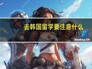 去韩国留学要注意什么