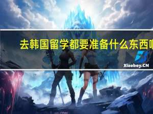 去韩国留学都要准备什么东西啊