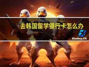 去韩国留学银行卡怎么办