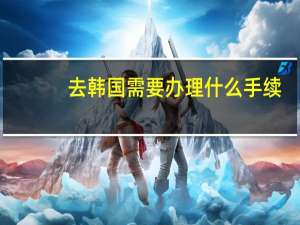 去韩国需要办理什么手续