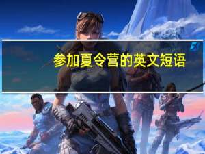 参加夏令营的英文短语