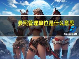 参照管理单位是什么意思