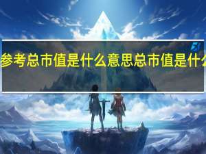 参考总市值是什么意思 总市值是什么意思
