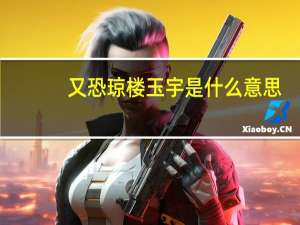 又恐琼楼玉宇是什么意思（又恐琼楼玉宇的琼）