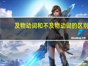 及物动词和不及物动词的区别