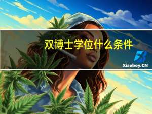 双博士学位什么条件