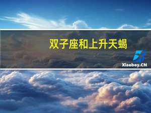 双子座和上升天蝎