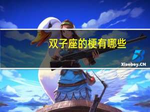 双子座的梗有哪些