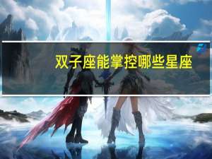 双子座能掌控哪些星座