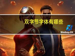 双字节字体有哪些