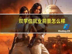 双学位就业前景怎么样