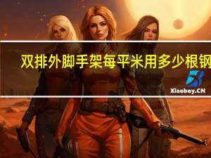 双排外脚手架每平米用多少根钢管？
