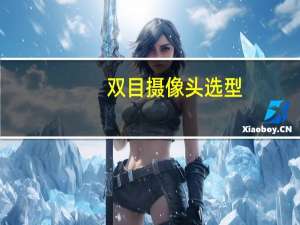 双目摄像头选型