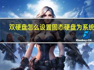 双硬盘怎么设置固态硬盘为系统盘（双硬盘）