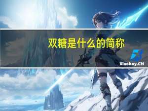 双糖是什么的简称（双糖是什么）