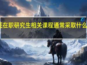 双证在职研究生相关课程通常采取什么方式授课