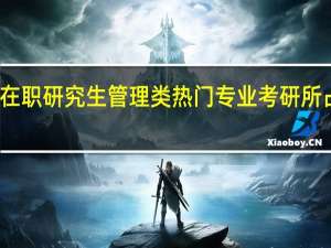 双证在职研究生管理类热门专业考研所占分值如何