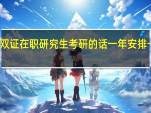 双证在职研究生考研的话一年安排一次吗