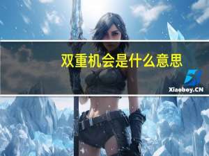 双重机会是什么意思