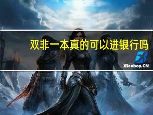 双非一本真的可以进银行吗